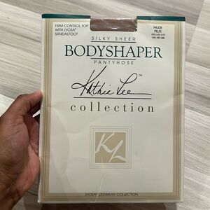 Kathie Lee Collection Silky Sheer Bodyshaper Pantyhose Firm Control Top NUDE